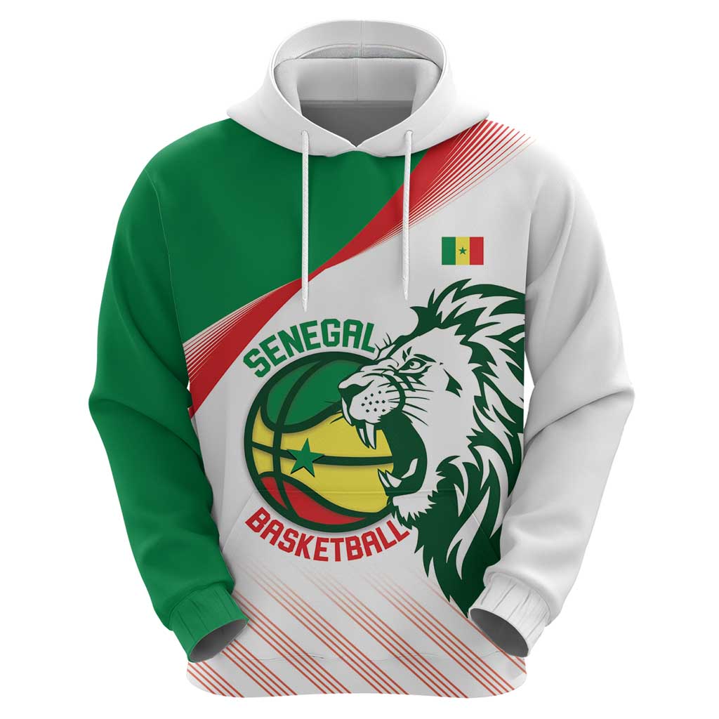 Senegal Basketball Custom Hoodie Come On Lions LT14