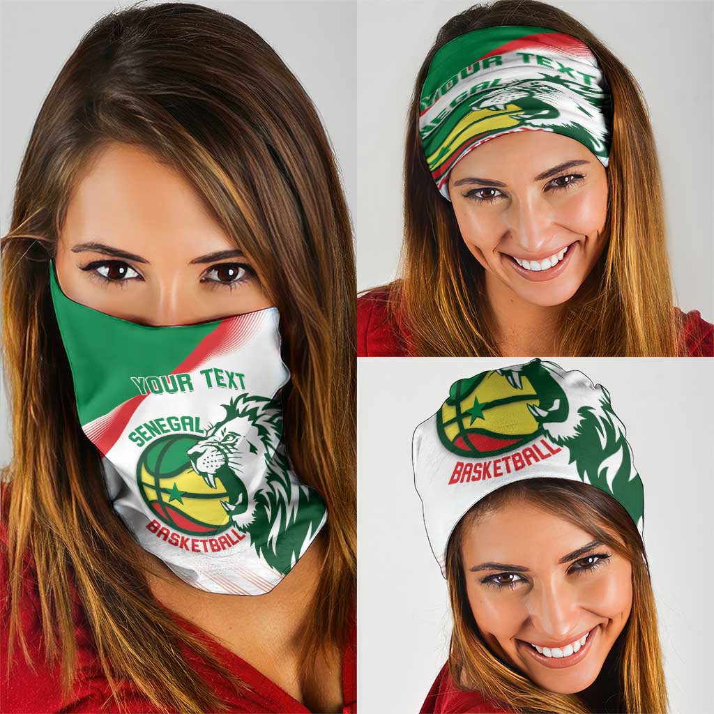 Senegal Basketball Custom Neck Gaiter Come On Lions LT14