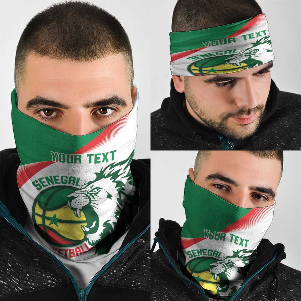 Senegal Basketball Custom Neck Gaiter Come On Lions LT14