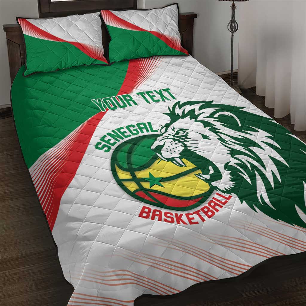 Afro Basketball Custom Senegal Quilt Bed Set Come On Lions LT14