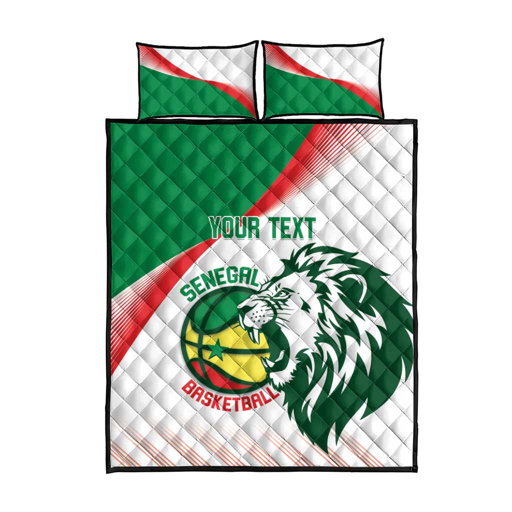 Afro Basketball Custom Senegal Quilt Bed Set Come On Lions LT14