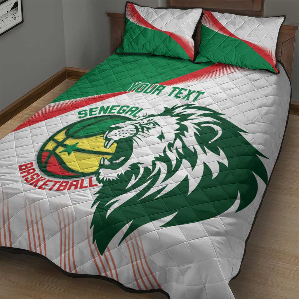 Afro Basketball Custom Senegal Quilt Bed Set Come On Lions LT14