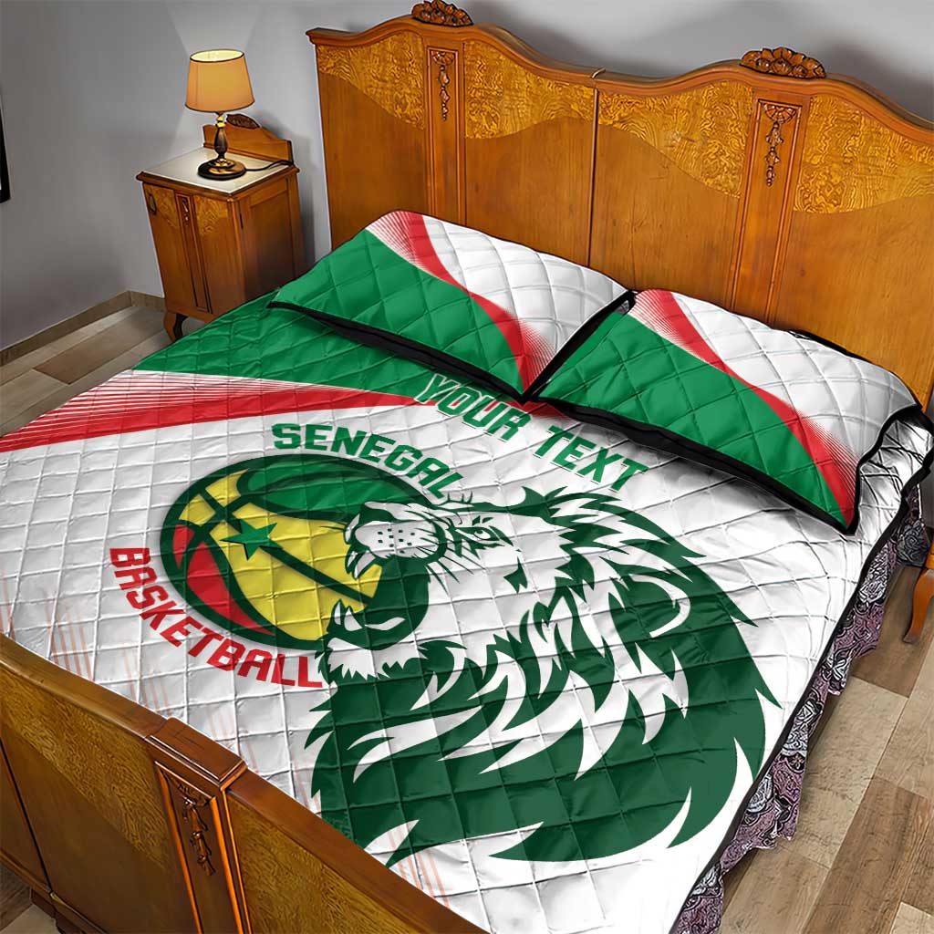 Afro Basketball Custom Senegal Quilt Bed Set Come On Lions LT14