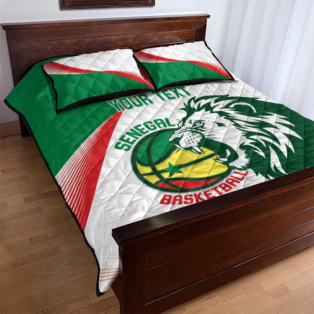 Afro Basketball Custom Senegal Quilt Bed Set Come On Lions LT14