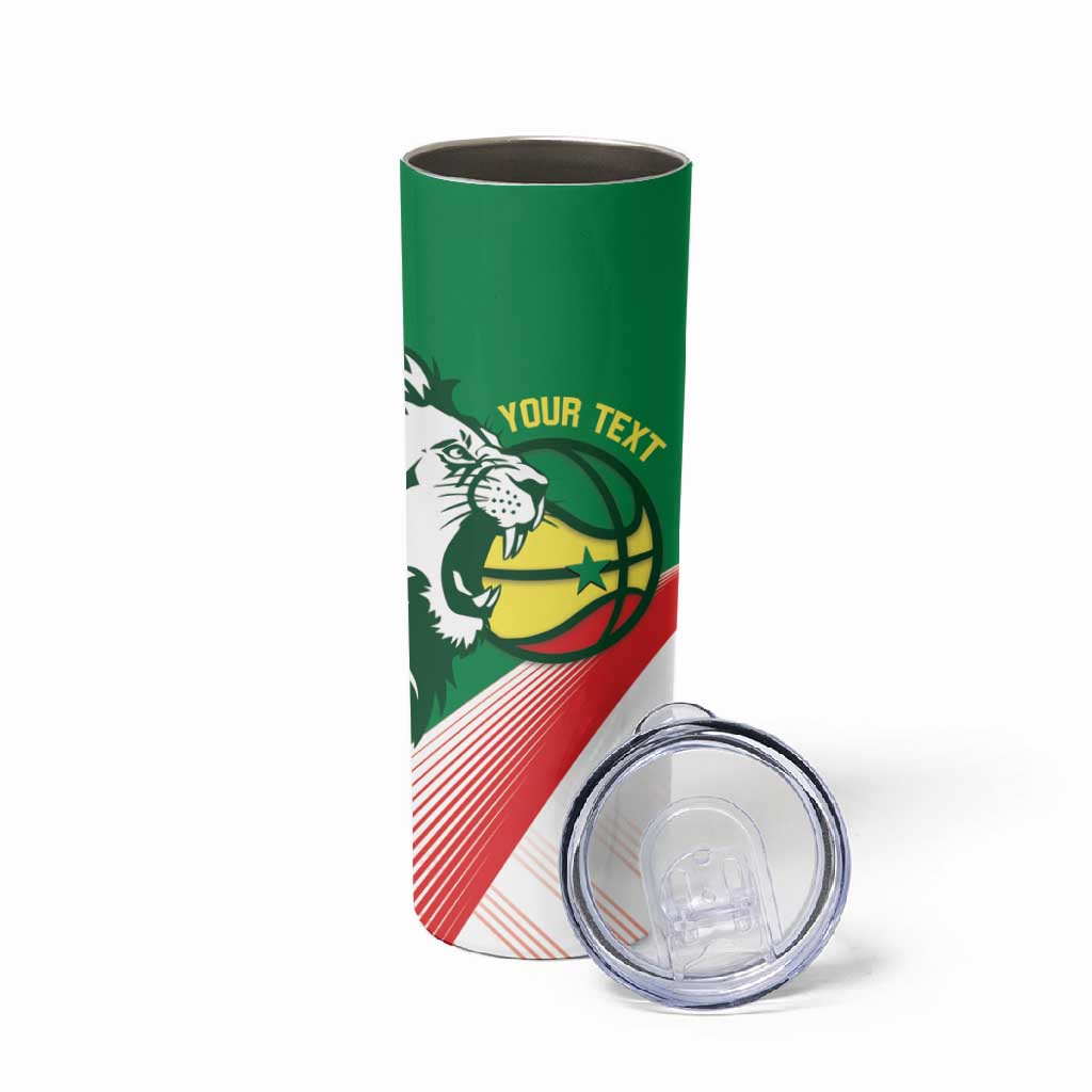 Afro Basketball Custom Senegal Skinny Tumbler Come On Lions LT14