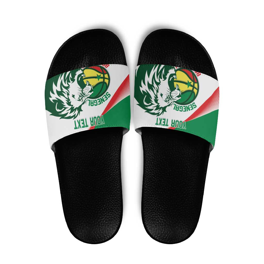 Senegal Basketball Custom Slide Sandals Come On Lions LT14