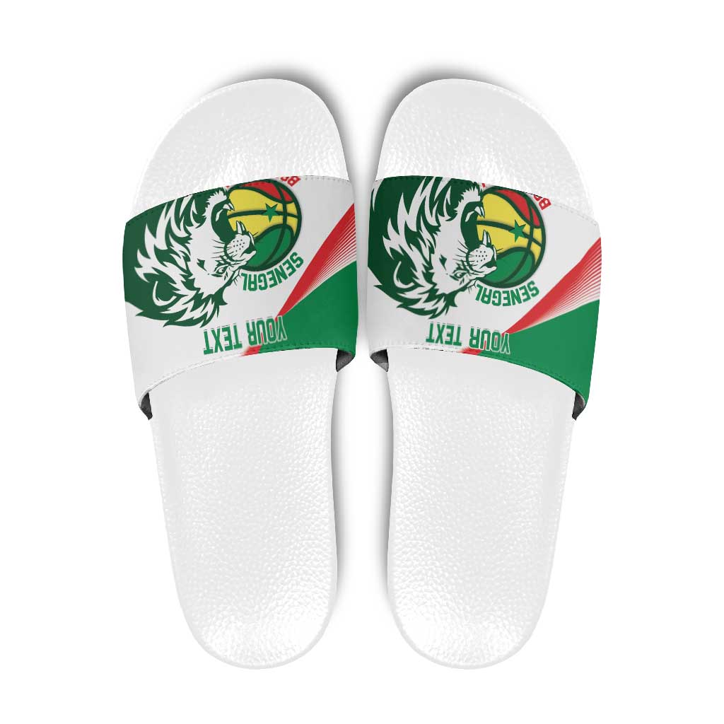 Senegal Basketball Custom Slide Sandals Come On Lions LT14