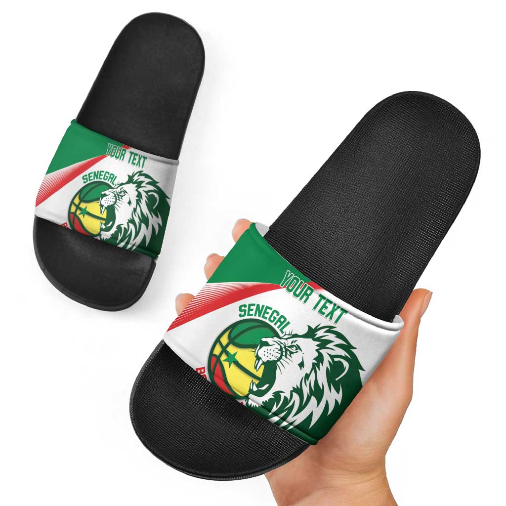 Senegal Basketball Custom Slide Sandals Come On Lions LT14