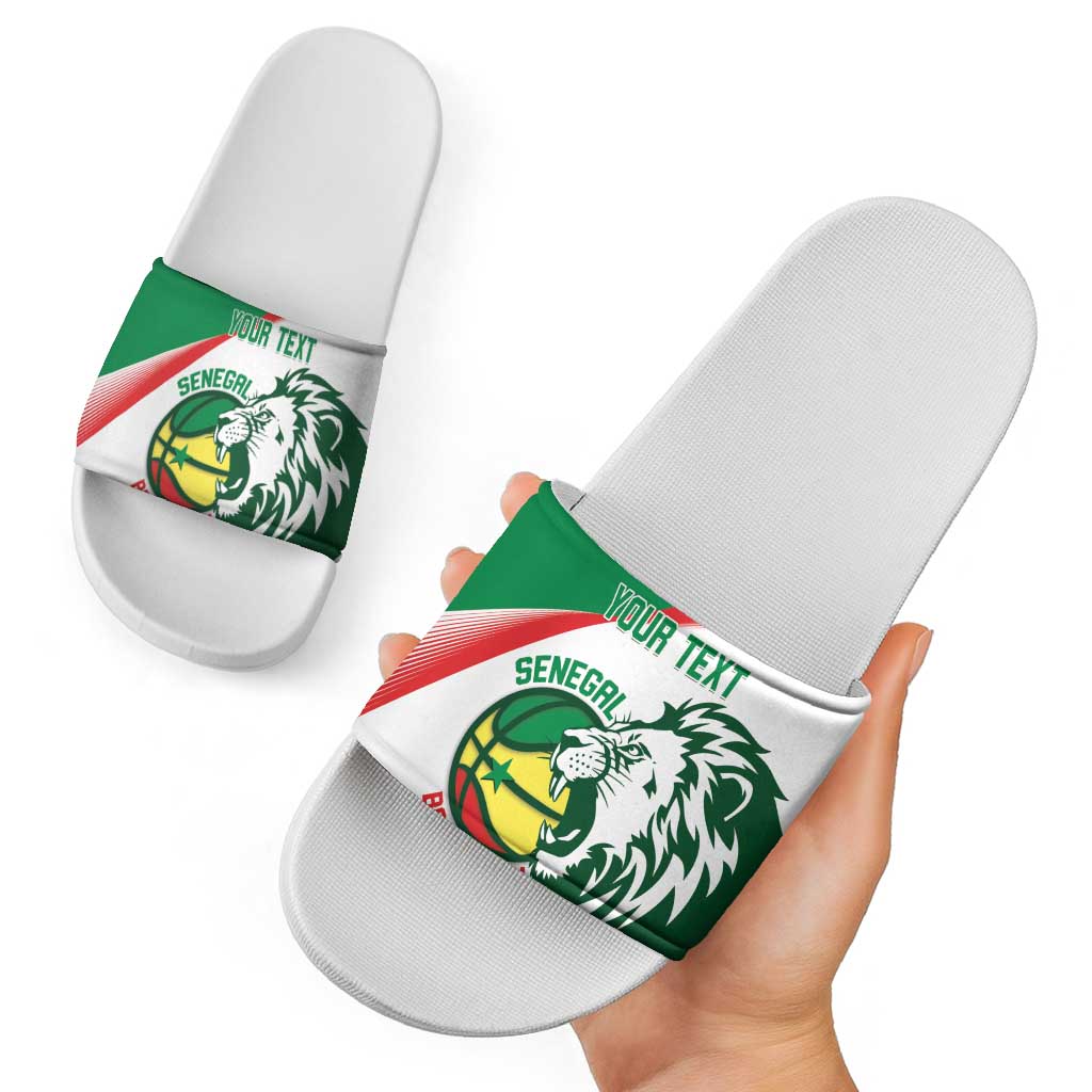Senegal Basketball Custom Slide Sandals Come On Lions LT14