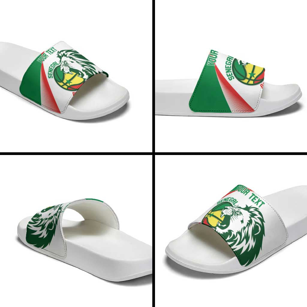 Senegal Basketball Custom Slide Sandals Come On Lions LT14