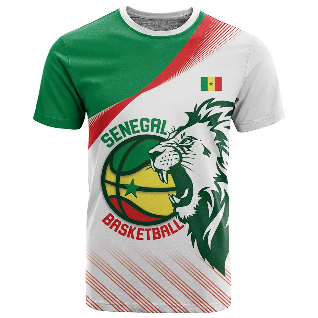 Afro Basketball Custom Senegal T shirt Come On Lions LT14