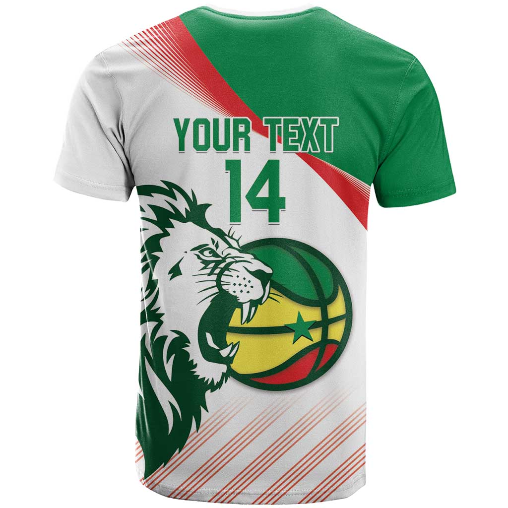 Afro Basketball Custom Senegal T shirt Come On Lions LT14