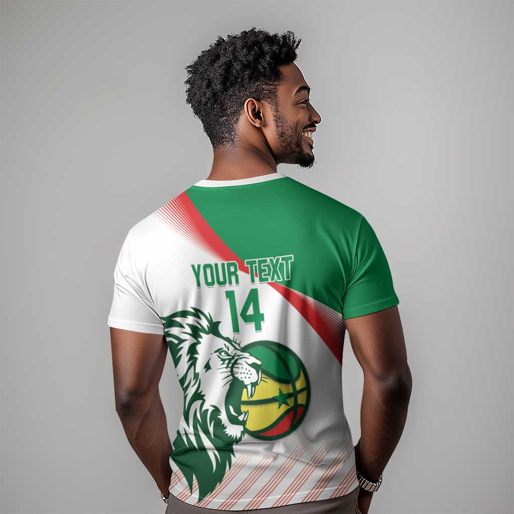 Afro Basketball Custom Senegal T shirt Come On Lions LT14