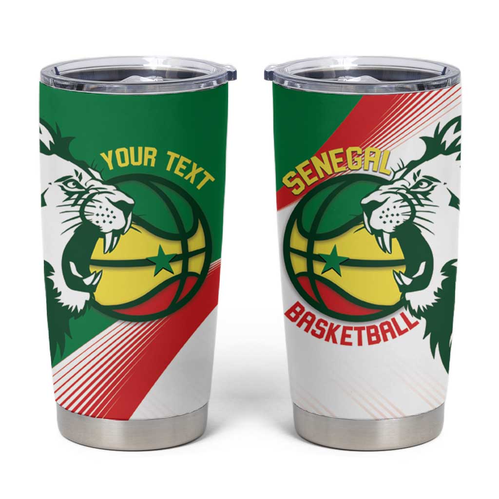 Afro Basketball Custom Senegal Tumbler Cup Come On Lions LT14