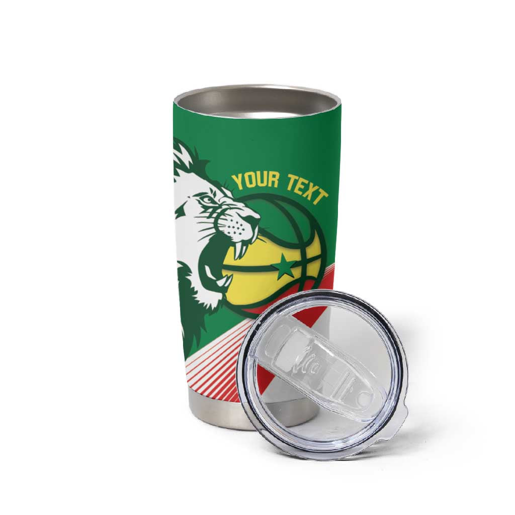 Afro Basketball Custom Senegal Tumbler Cup Come On Lions LT14