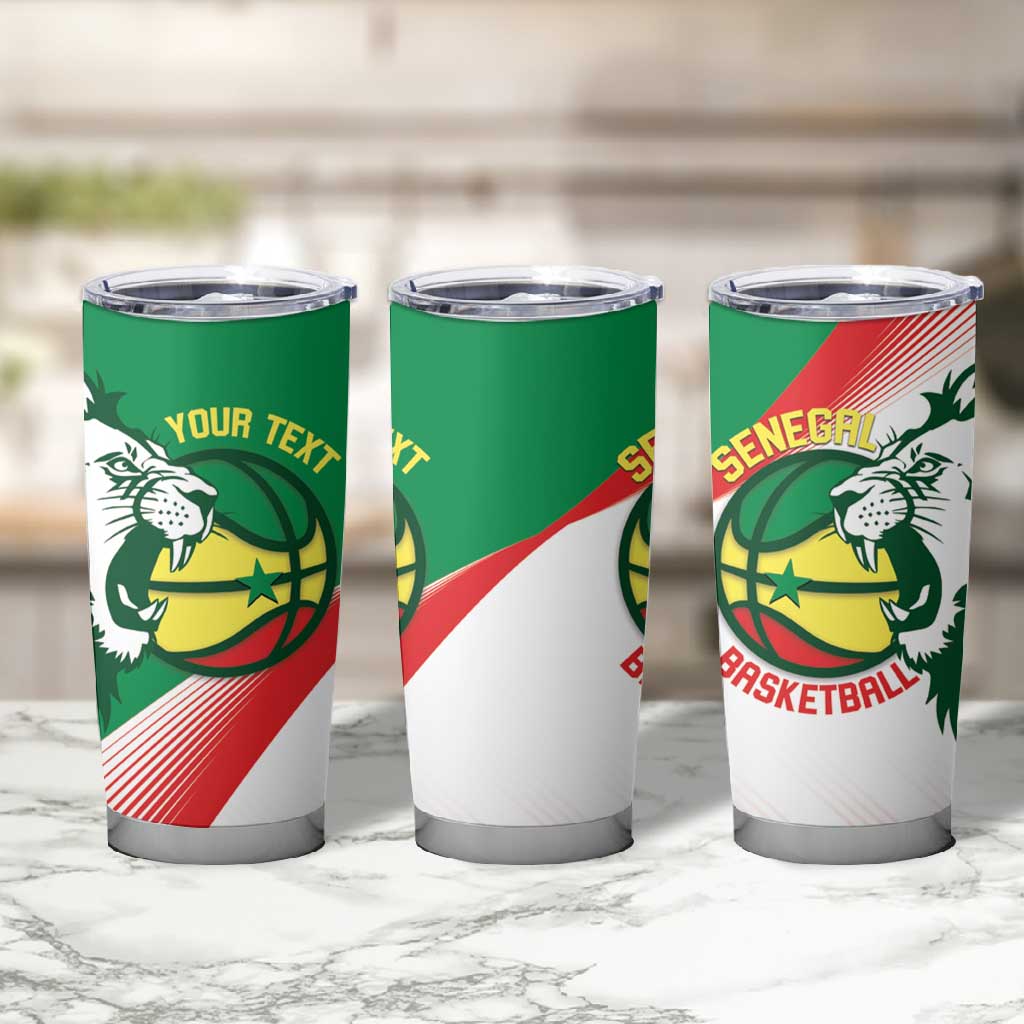 Afro Basketball Custom Senegal Tumbler Cup Come On Lions LT14