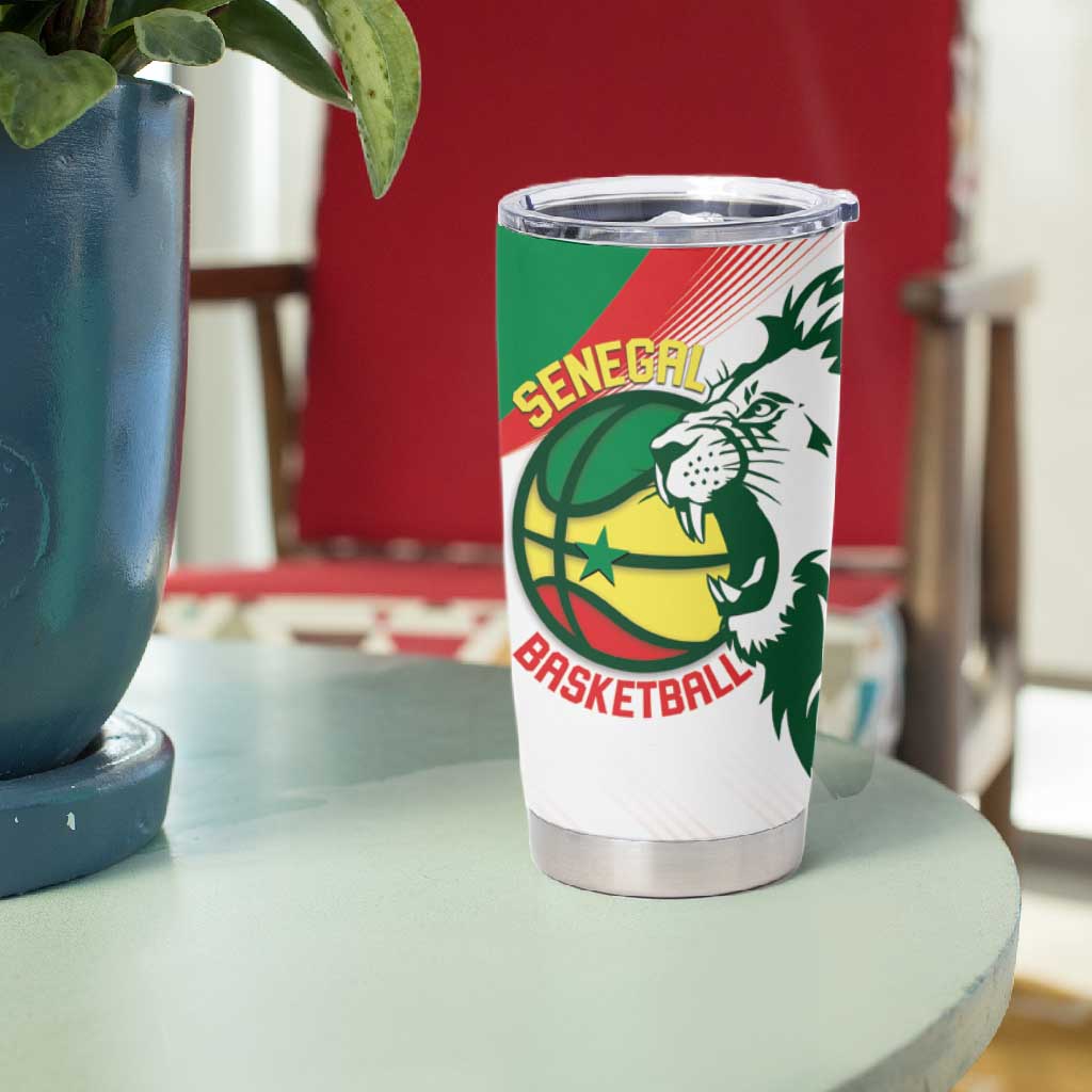 Afro Basketball Custom Senegal Tumbler Cup Come On Lions LT14