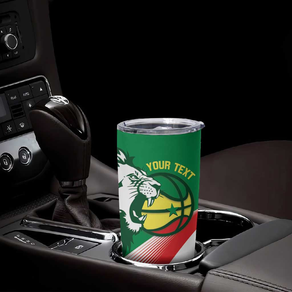Afro Basketball Custom Senegal Tumbler Cup Come On Lions LT14