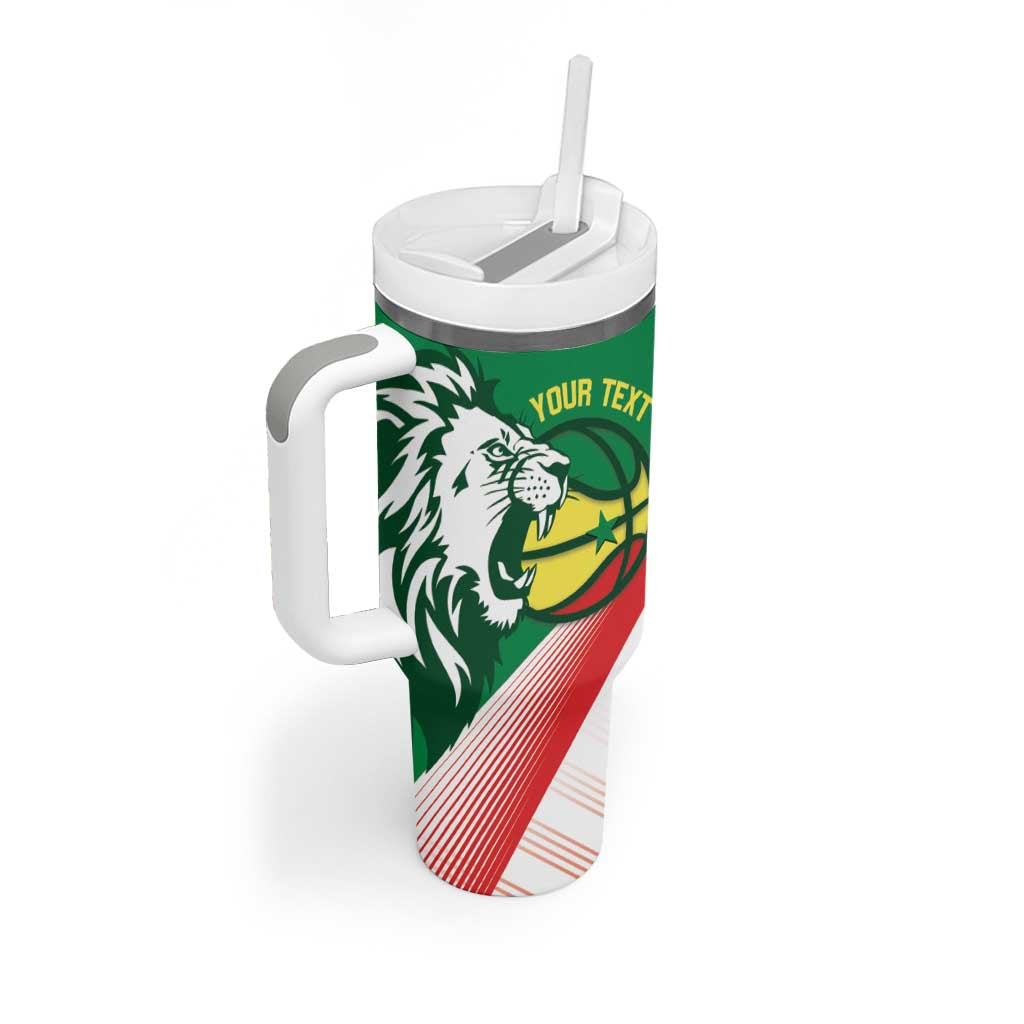 Afro Basketball Custom Senegal Tumbler With Handle Come On Lions LT14