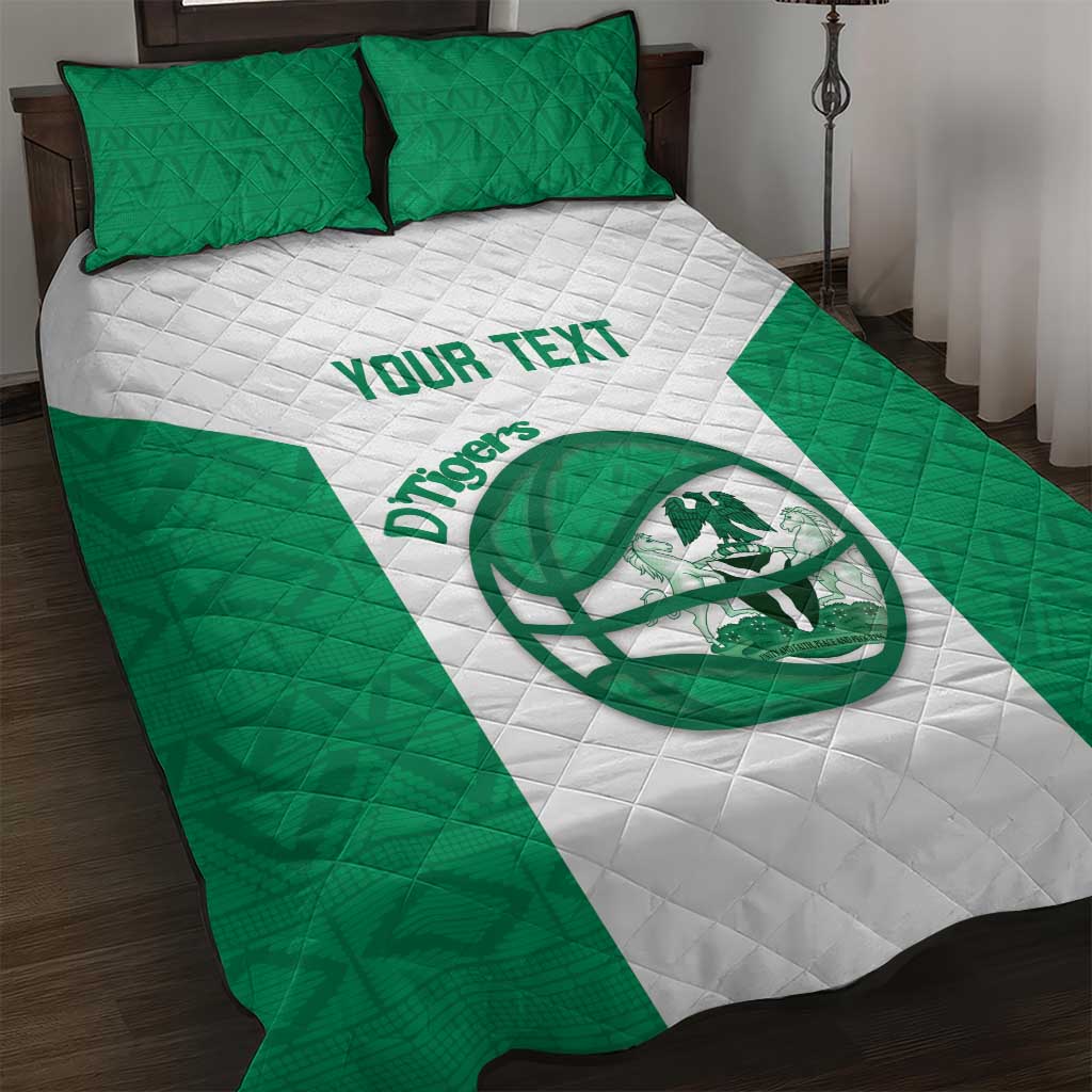 Afro Basketball Custom Nigeria Quilt Bed Set Come On Tigers LT14