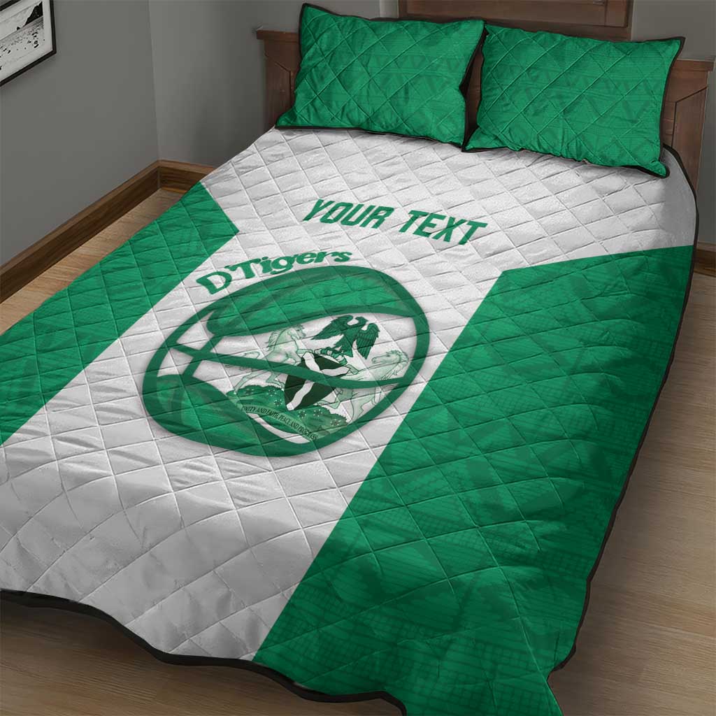 Afro Basketball Custom Nigeria Quilt Bed Set Come On Tigers LT14