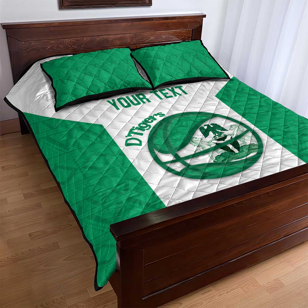 Afro Basketball Custom Nigeria Quilt Bed Set Come On Tigers LT14