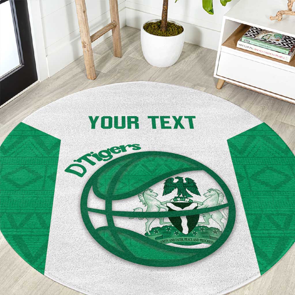 Afro Basketball Custom Nigeria Round Carpet Come On Tigers LT14