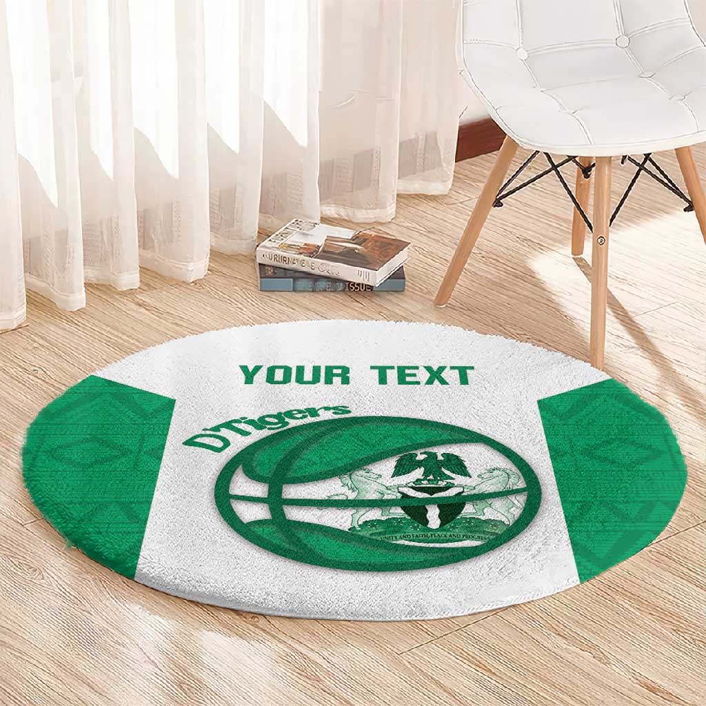 Afro Basketball Custom Nigeria Round Carpet Come On Tigers LT14