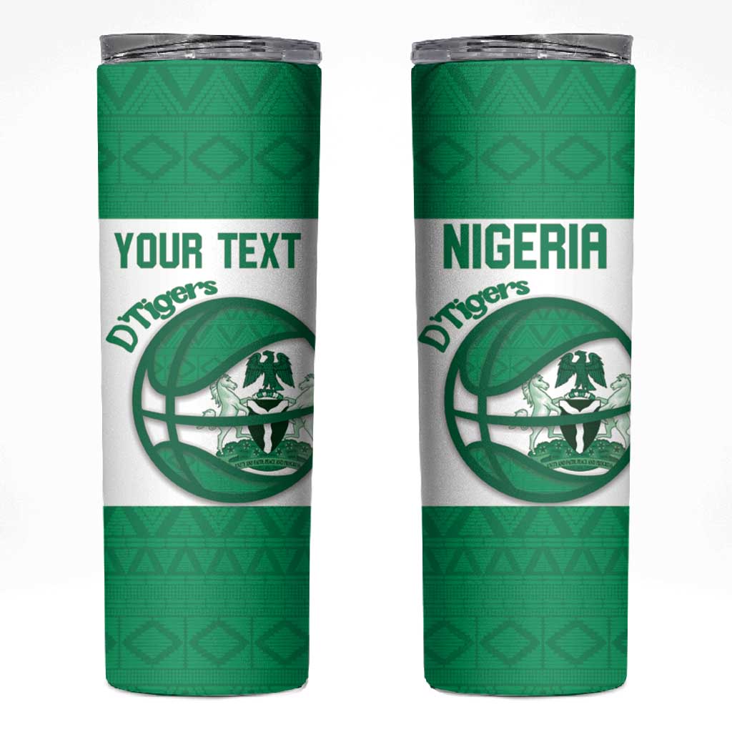 Afro Basketball Custom Nigeria Skinny Tumbler Come On Tigers LT14