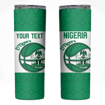 Afro Basketball Custom Nigeria Skinny Tumbler Come On Tigers LT14