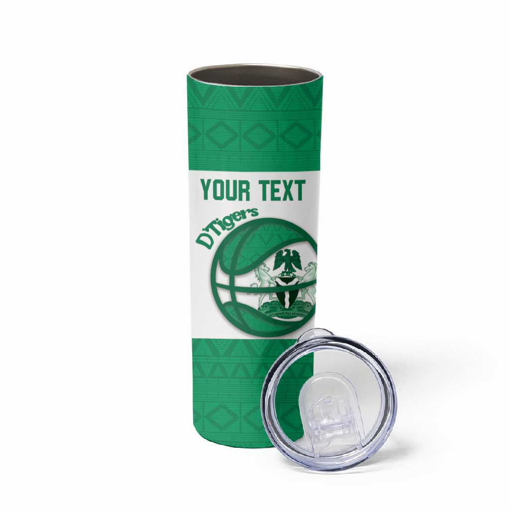 Afro Basketball Custom Nigeria Skinny Tumbler Come On Tigers LT14