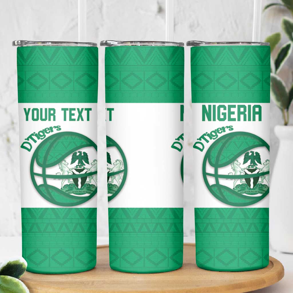 Afro Basketball Custom Nigeria Skinny Tumbler Come On Tigers LT14
