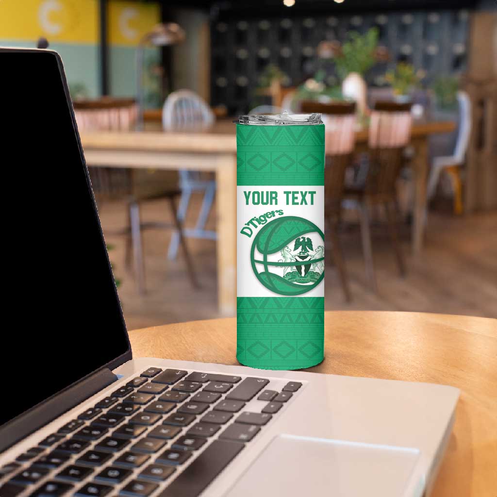 Afro Basketball Custom Nigeria Skinny Tumbler Come On Tigers LT14