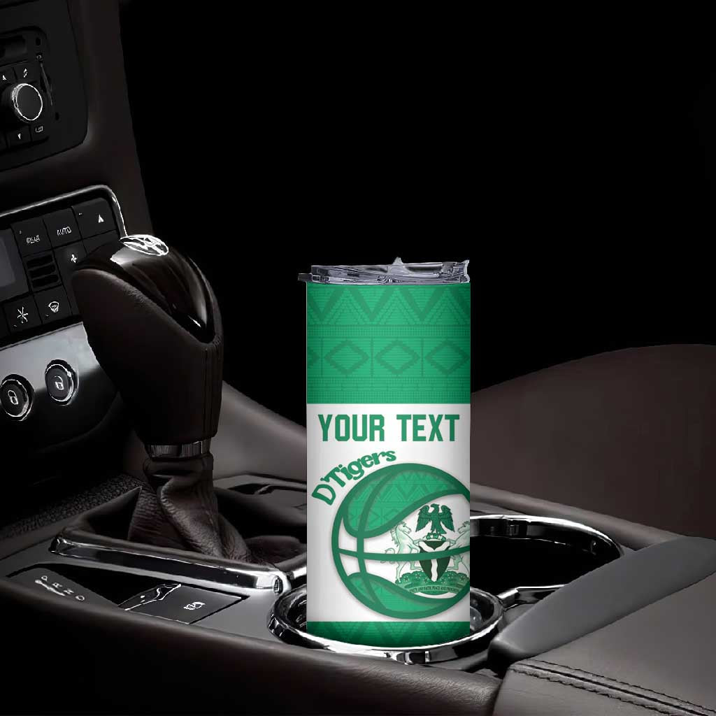 Afro Basketball Custom Nigeria Skinny Tumbler Come On Tigers LT14