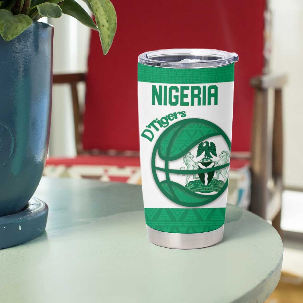 Afro Basketball Custom Nigeria Tumbler Cup Come On Tigers LT14