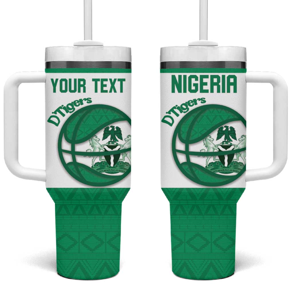 Afro Basketball Custom Nigeria Tumbler With Handle Come On Tigers LT14