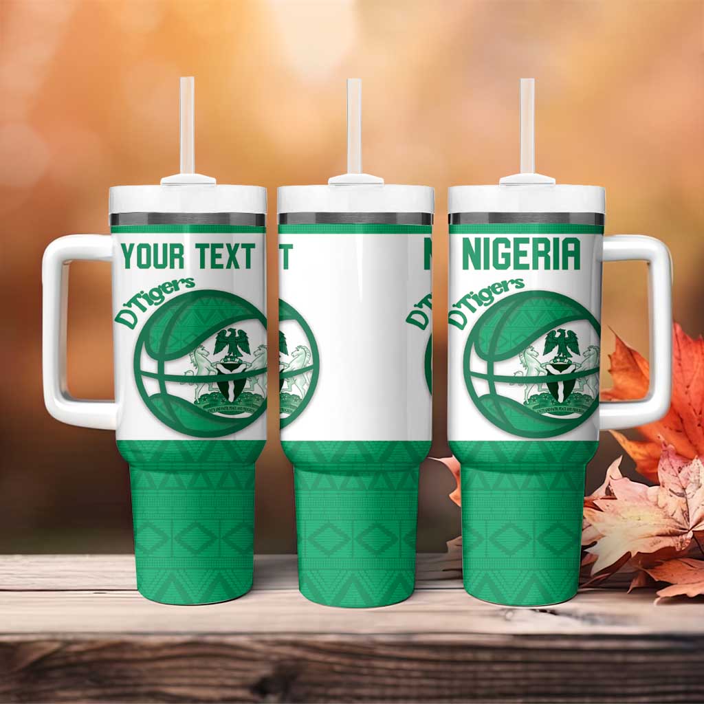 Afro Basketball Custom Nigeria Tumbler With Handle Come On Tigers LT14
