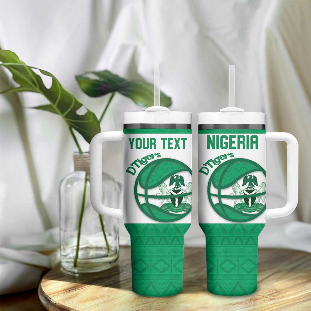 Afro Basketball Custom Nigeria Tumbler With Handle Come On Tigers LT14