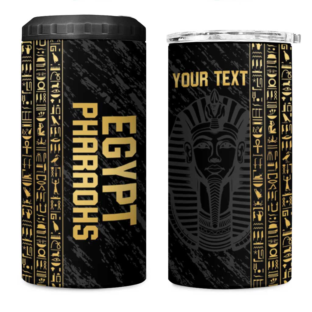 Afro Basketball Custom Egypt 4 in 1 Can Cooler Tumbler Come On Pharaohs LT14
