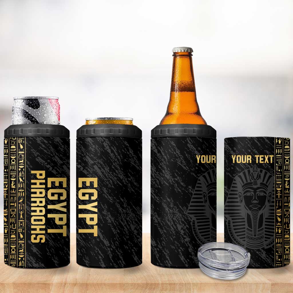 Afro Basketball Custom Egypt 4 in 1 Can Cooler Tumbler Come On Pharaohs LT14