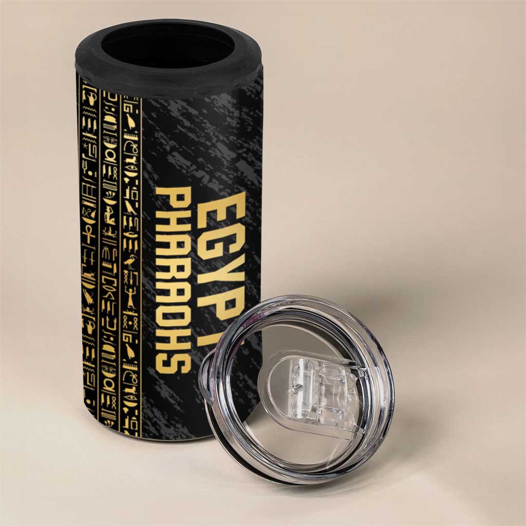 Afro Basketball Custom Egypt 4 in 1 Can Cooler Tumbler Come On Pharaohs LT14