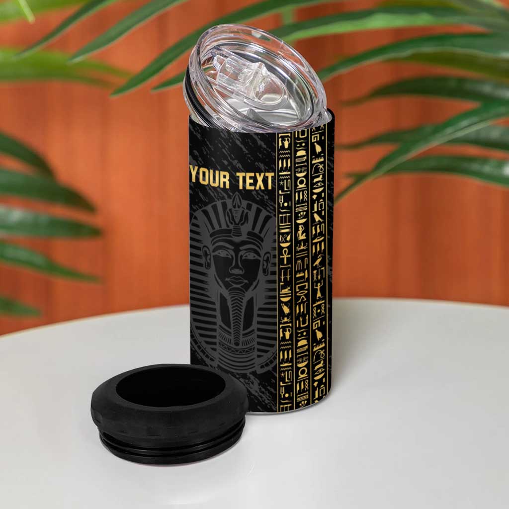 Afro Basketball Custom Egypt 4 in 1 Can Cooler Tumbler Come On Pharaohs LT14