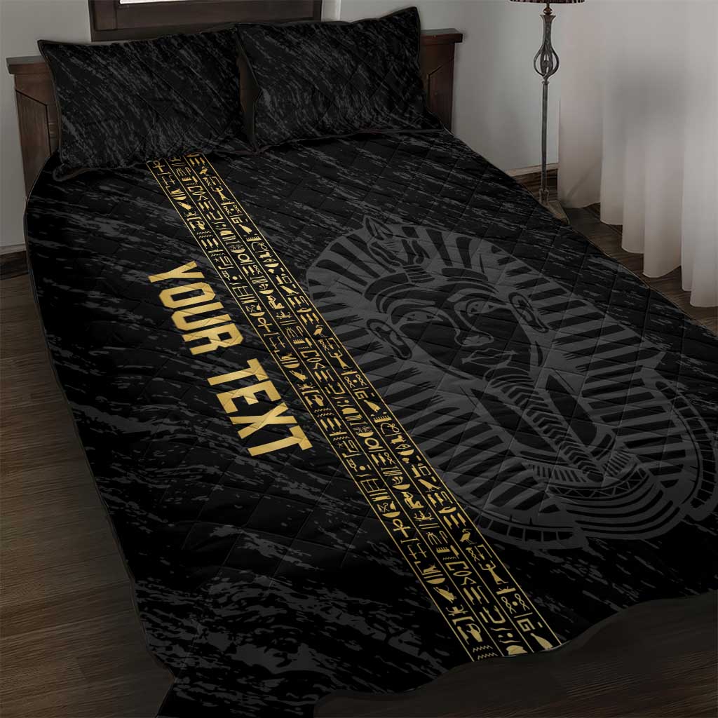Afro Basketball Custom Egypt Quilt Bed Set Come On Pharaohs LT14