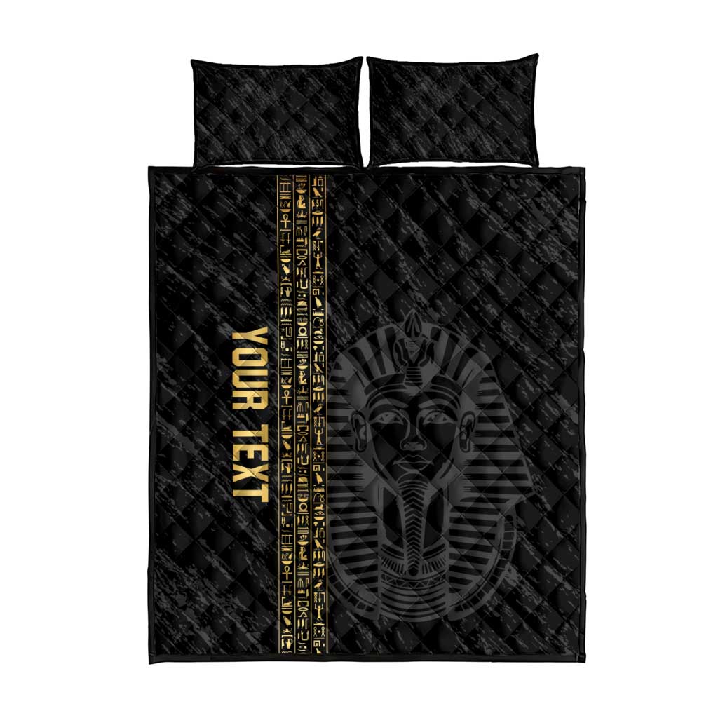 Afro Basketball Custom Egypt Quilt Bed Set Come On Pharaohs LT14