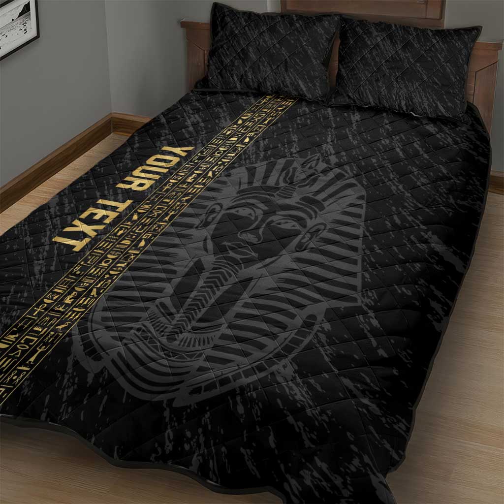 Afro Basketball Custom Egypt Quilt Bed Set Come On Pharaohs LT14