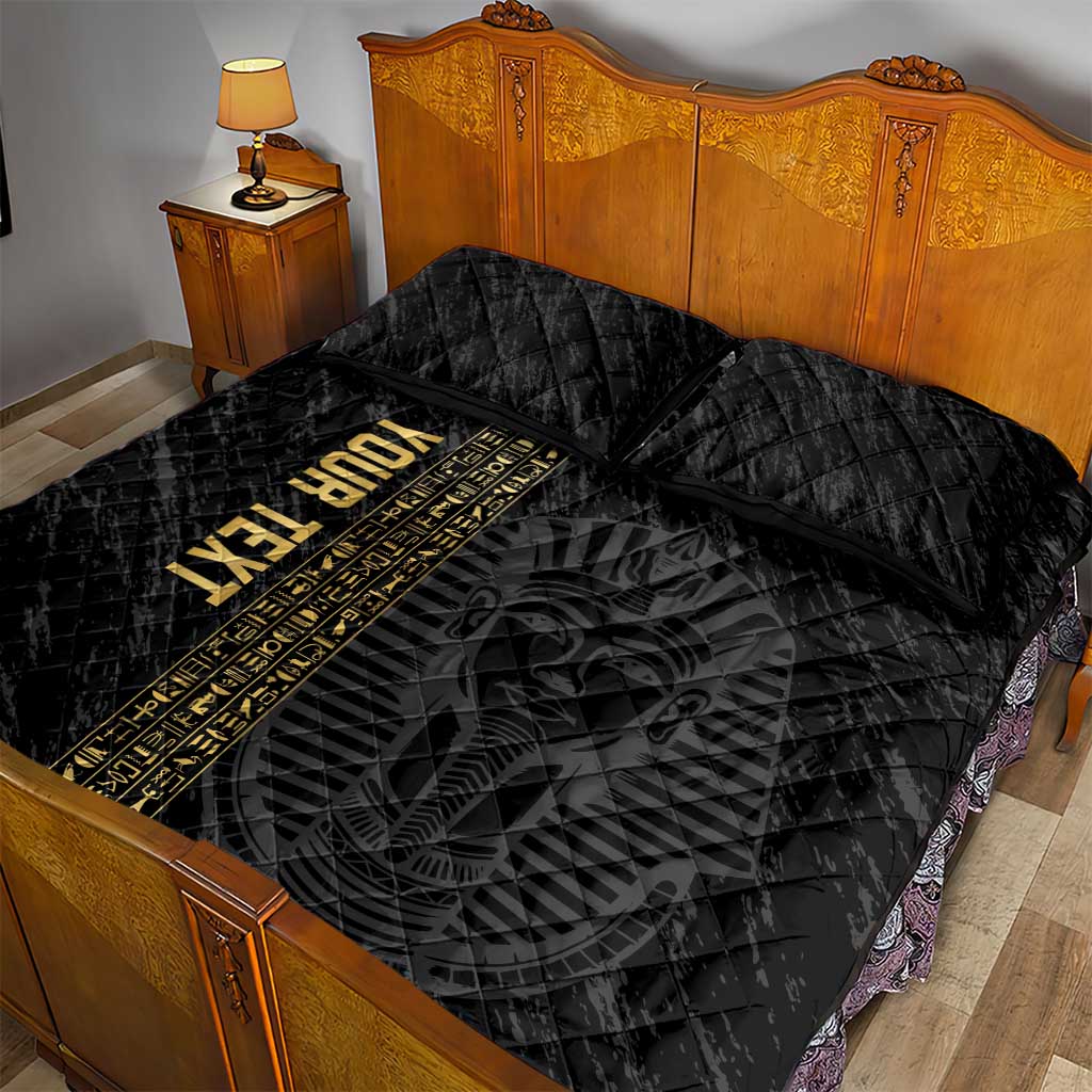 Afro Basketball Custom Egypt Quilt Bed Set Come On Pharaohs LT14