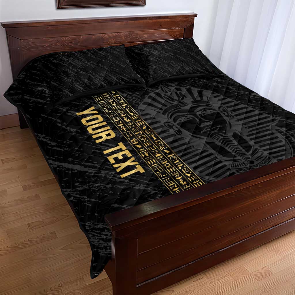 Afro Basketball Custom Egypt Quilt Bed Set Come On Pharaohs LT14
