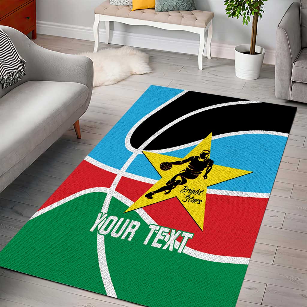 Afro Basketball Custom South Sudan Area Rug Come On Bright Stars LT14