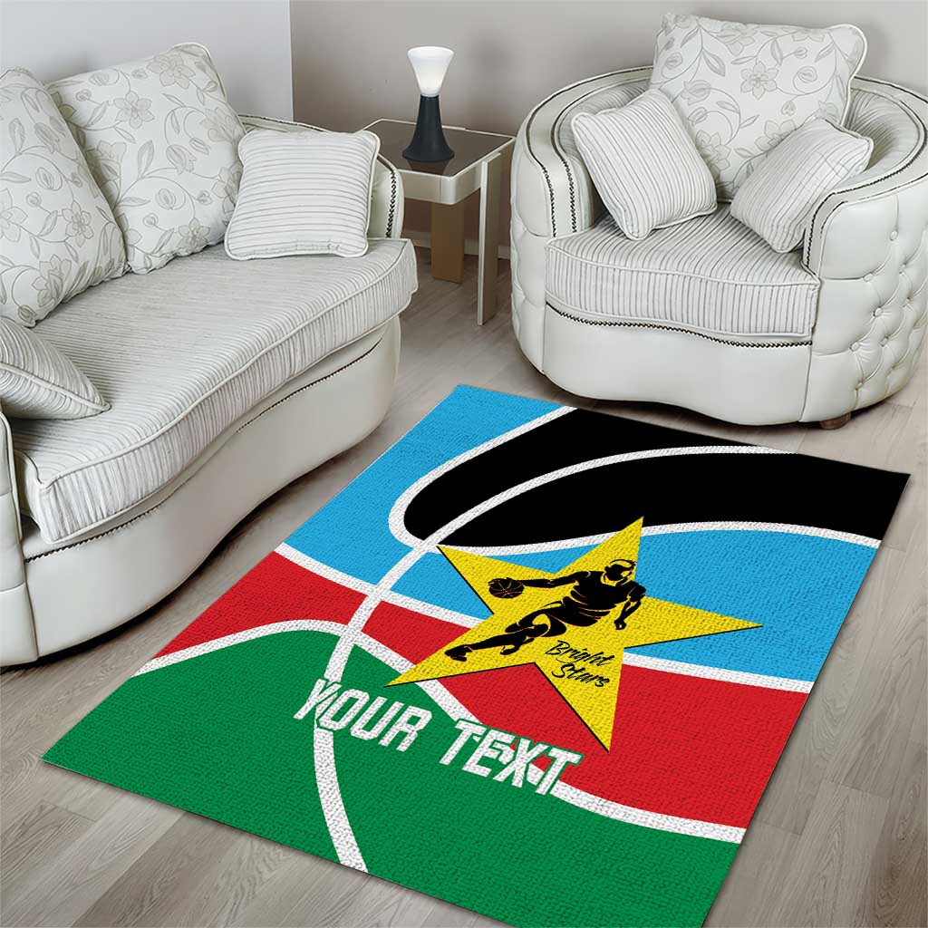 Afro Basketball Custom South Sudan Area Rug Come On Bright Stars LT14