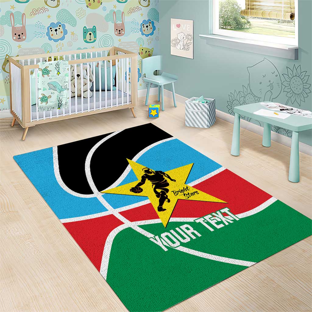 Afro Basketball Custom South Sudan Area Rug Come On Bright Stars LT14